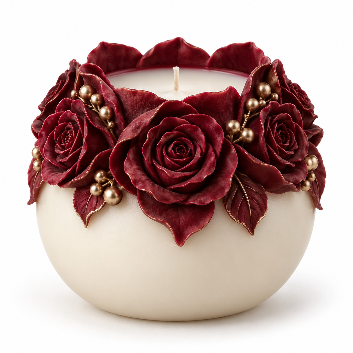 Winter Rose Lantern Candle