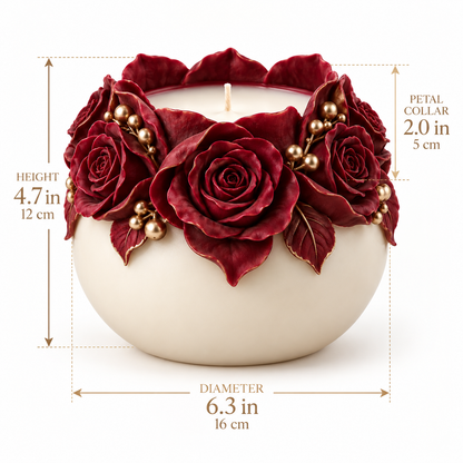 Winter Rose Lantern Candle