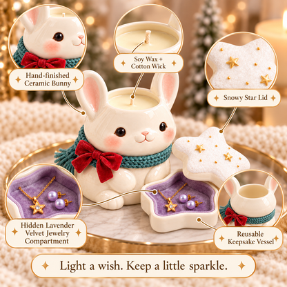 Bunny Star Jewelry Christmas Candle